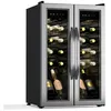 Image de Klarstein Vinamour Cave à vin 2 zones de réfrigération 7 étagères 24 bouteilles Commande tactile Protection UV