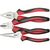 Image de Gedore Red, Pinces, set de pinces rouges, set d'outils avec pince combinée/coupe-côtes/pince plate à becs ronds (237 mm)