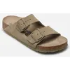 Image de Mules et sabots Birkenstock Arizona Suede - Narrow pour Femme Vert 41