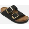 Image de Arizona Big Buckle Nubuck - Narrow par Birkenstock Noir 40 Femme