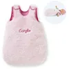 Image de Turbulette Peluche Rose pour poupon 30 cm