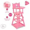 Image de Chaise Haute Rose pour poupon 36 et 42 cm
