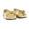 Image de Ballerines dorées pour poupon 36 cm