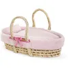 Image de Ensemble Couffin Peluche Rose pour poupon de 36 et 42 cm