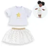Image de Ensemble Jupe & T Shirt Ivoire et Or pour poupée ma Corolle