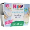Image de HiPP Délices de Lait Semoule au Lait Entier dès 6 Mois Bio Pots x 4