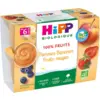 Image de HiPP 100% Fruits Pommes Bananes Fruits Rouges dès 6 Mois Bio Pots x 4