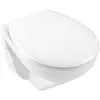 Image de Villeroy & Boch, Cuvette toilettes + bidet, V&B Combi-Pack O.NOVO m WC suspendu ti. 7667 R0 et abattant WC we