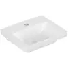 Image de Villeroy & Boch, Lavabo, V&B lave-mains SUBWAY 3.0 450x370mm o ÜL m HL stone white C+ (370 mm, 450 mm)