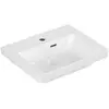 Image de Villeroy & Boch, Lavabo, V&B lave-mains SUBWAY 3.0 500x400mm avec cuvette avec robinetterie intérieure blanc (400 mm, 500 mm)