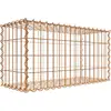Image de Gabion rouillé 80 cm x 40 cm x 30 cm (L x H x P), mailles 5 cm x 10 cm, spirale