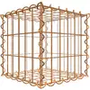 Image de Gabion rouillé 30 cm x 30 cm x 30 cm (L x H x P), mailles 5 cm x 10 cm, spirale