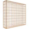 Image de Gabion rouillé 100 cm x 90 cm x 20 cm (L x H x P), mailles 5 cm x 10 cm, spirale