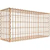 Image de Gabion rouillé 100 cm x 50 cm x 30 cm (L x H x P), mailles 5 cm x 10 cm, spirale