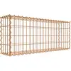 Image de Gabion rouillé 100 cm x 40 cm x 20 cm (L x H x P), mailles 5 cm x 10 cm, spirale