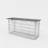 Image de Banc de jardin fourche en spirale 105 x 50 x 30 cm - MW 5 x 10 cm, avec revêtement recyclé en anthracite