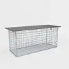 Image de Banc de jardin fourche en spirale 105 x 50 x 50 cm - MW 5 x 5 cm, avec revêtement recyclé en anthracite
