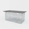 Image de Banc de jardin 102 x 50 x 52 cm MW 5 x 5 cm galvanisé à chaud, avec revêtement recyclé en anthracite