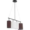 Image de Uniprodo, Suspension, Pendelleuchte mit vier Stoffschirmen 40 W Pendellampe Hängelampe Deckenlampe (E14)