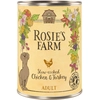 Image de 6x400g Rosie's Farm Adult poulet, dinde - Pâtée pour chien
