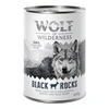 Image de 6x400g Black Rocks, chèvre Wolf of Wilderness - Pâtée pour chien