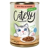 Image de 12x400g Catessy Bouchées en sauce veau, poulet - Pâtée pour chat