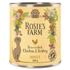 Image de 6x800g Rosie's Farm Adult poulet, dinde - Pâtée pour chien