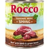 Image de 6x800g Rocco Menu de printemps agneau, haricots verts - Pâtée pour chien