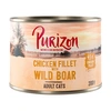 Image de 6x200g Purizon Adult filet de poulet, sanglier - Pâtée pour chat