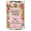 Image de 6x400g Adult agneau, poulet Rosie's Farm - Pâtée pour chat