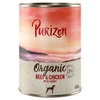 Image de Testez-les ! Croquettes, boîtes et friandises Purizon pour chien - Boîte à l'unité Purizon Organic boeuf bio, poulet bio (400 g)