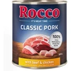 Image de Rocco Classic Pork 6 x 800 g pour chien boeuf, poulet