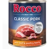 Image de Rocco Classic Pork 6 x 800 g pour chien boeuf, coeurs de volaille