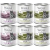Image de Wolf of Wilderness Senior 6 x 800 g pour chien - Lot mixte : agneau & poulet, canard & veau