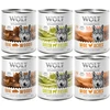 Image de Lot mixte Wolf of Wilderness Adult pour chien - 6 x 800 g: agneau, sanglier, poulet
