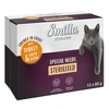 Image de 12x85g Sterilised Bouchées Dinde, haricots verts Sachets fraîcheur Smilla pour chat