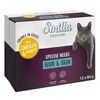 Image de Smilla Hair & Skin Bouchées aux légumes 12 x 85 g pour chat - poulet, carottes