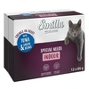 Image de Smilla Indoor Bouchées aux légumes 12 x 85 g pour chat - thon, haricots verts