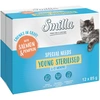 Image de Smilla Young Sterilised Bouchées en sauce avec légumes pour chat - saumon, potiron (12 x 85 g)