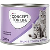Image de 6 x 200 g Mousse Mum & Young Concept for Life nourriture pour chat humide