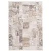 Image de Tapis Vintage à Franges "Akropolis IV" Gris & Argent 80 x 150 cm