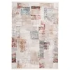 Image de Tapis Vintage à Franges "Akropolis IV" Gris & Rose 80 x 150 cm