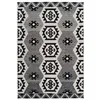 Image de Tapis Coupe 3D à Poils Courts "Ethnie" Gris 160 x 230 cm