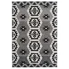 Image de Tapis Coupe 3D à Poils Courts "Ethnie" Gris 80 x 150 cm