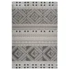 Image de Tapis d'Extérieur Ethnique "Yoga" Taupe & Crème 120 x 170 cm