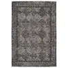 Image de Tapis Vintage à Poils Courts "Iglesia" Gris & Noir 200 x 290 cm