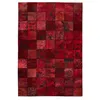 Image de Tapis Patchwork en Cuir Fait Main "Voila" Rouge 200 x 290 cm
