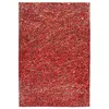 Image de Tapis en Cuir Fait Main "Finish" Rouge & Or 200 x 290 cm