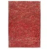 Image de Tapis en Cuir Fait Main "Finish" Rouge & Or 120 x 170 cm