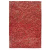 Image de Tapis en Cuir Fait Main "Finish" Rouge & Or 80 x 150 cm